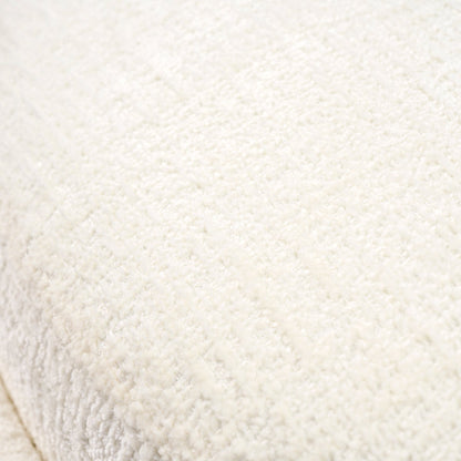 Tubio Large Footstool Ivory Chenille