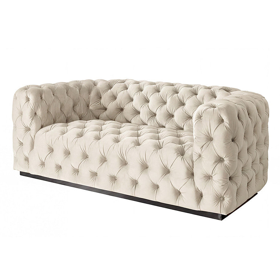 Frankfurt Two Seat Sofa – Chalk – Black Base