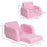 2 In 1 Kids Armchair Sofa Bed Fold Out Padded Wood Frame Bedroom, Pink