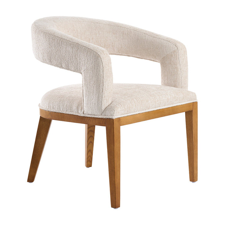 Ophelia Chestnut Dining Table and 6 Madison Light Taupe Dining Chairs