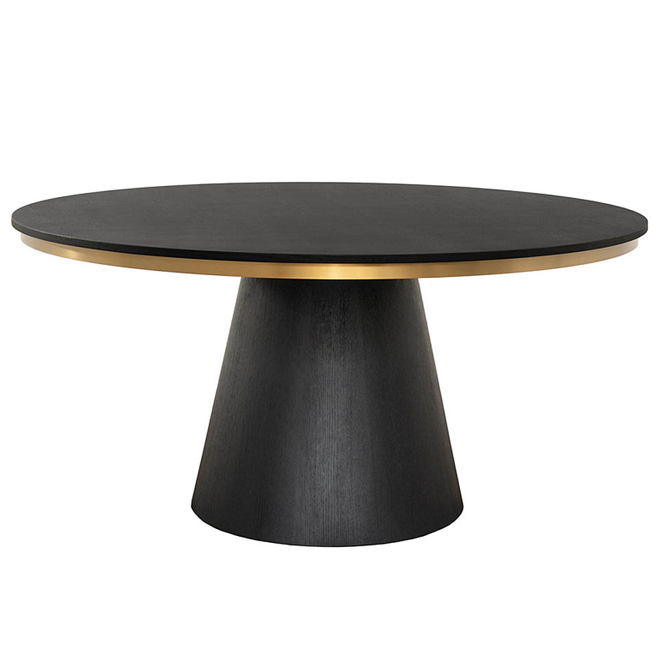 Brewster 6-8 Seat Black Dining Table and 6 Jolie Dining Chairs