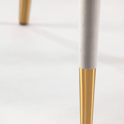 Sophia Dining Chair - Grey - Brass Caps