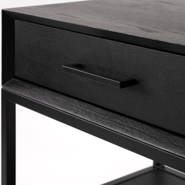 Duo Black Bedside Table