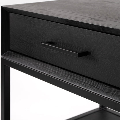 Duo Black Bedside Table