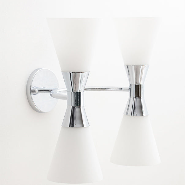 Camille Double Wall Light Chrome