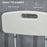 Aluminium Shower Chair with Backs and Arms, Height Adjustable Shower Seat w/ Removable Padded Cushion, Bath Stool, White