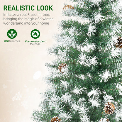 6FT Artificial Christmas Tree Xmas Indoor Decoration, Automatic Open
