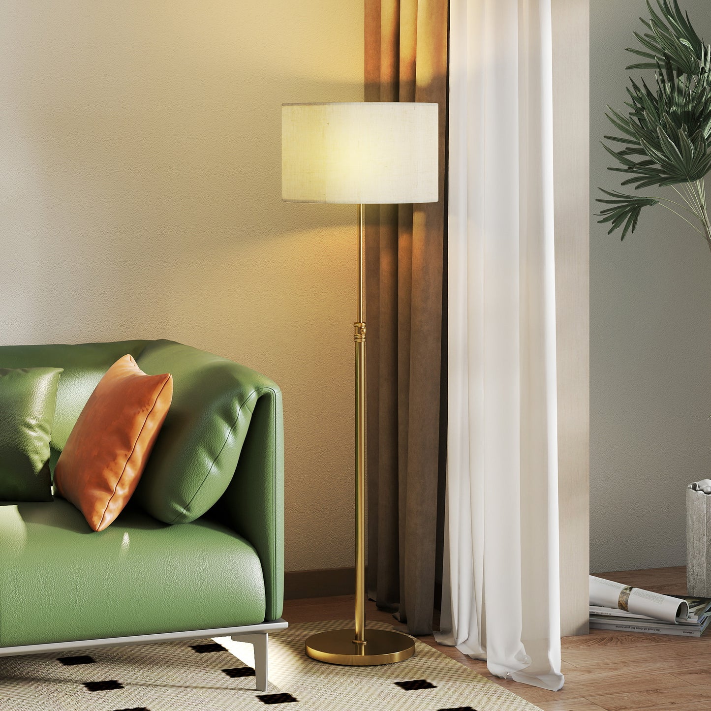 Modern Dimmable Standing Lamp with Adjustable Colour Temperatures