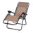 Zero Gravity Chair Metal Frame Armchair Outdoor Folding & Reclining Sun Lounger with Head Pillow for Patio Decking Gardens Camping, Beige