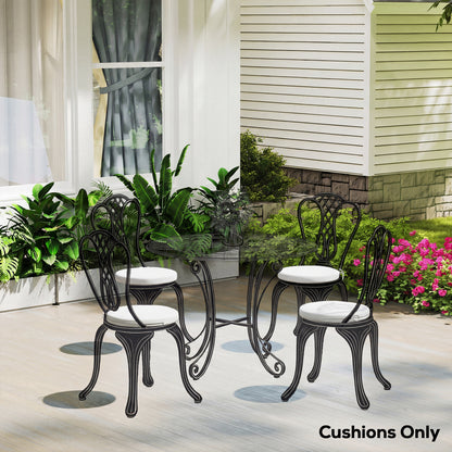 Bistro Chair Cushions, Chair Pads Set of 4, White