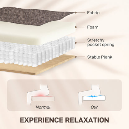 Linen Fabric Electric Recliner Chair with Remote Control, Brown