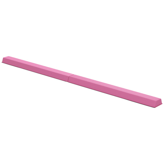 7.7FT Folding Gymnastics Balance Beam with Anti-Slip Base, Pink