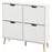 Shoe Storage Cabinet, 4 Flip Drawers, Shoe Organizer for 16 Pairs of Shoes, White