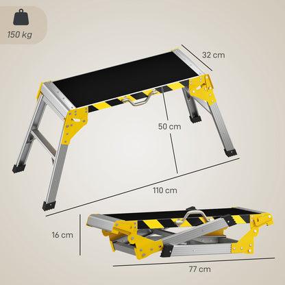 Work Bench, Foldable Garage Table, Aluminium Alloy, 150 kg