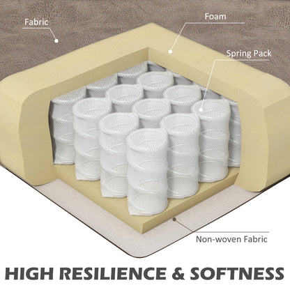 Marble-Effect Round Coffee Table Set of 2 for Living Room, Black