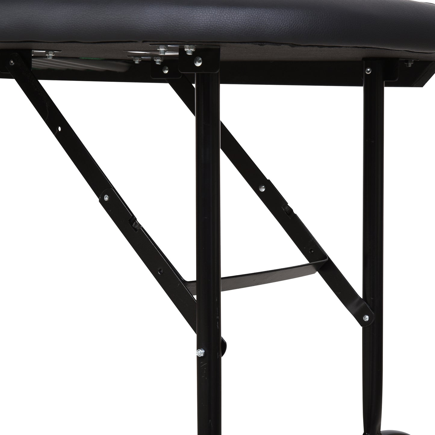 7 Player Poker Table, 182 cm Folding Blackjack Table with Chip Tray, Cup Holders, Padded Rails, Portable Half-shape Card Game Tables with Felt Top and Metal Base, Green