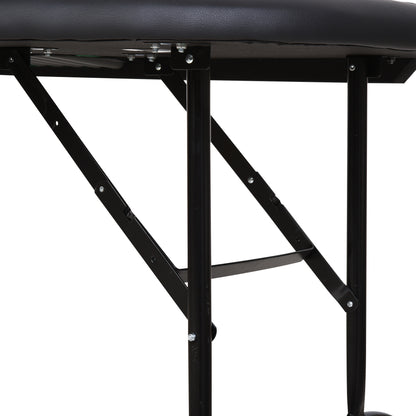 7 Player Poker Table, 182 cm Folding Blackjack Table with Chip Tray, Cup Holders, Padded Rails, Portable Half-shape Card Game Tables with Felt Top and Metal Base, Green
