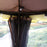 3 x 4m Aluminium Alloy Gazebo Marquee Canopy Pavilion Patio Garden Party Tent Shelter with Nets and Sidewalls - Coffee