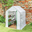 Walk-in Greenhouse with 8 Shelves, Outdoor Small Greenhouse, White