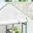 Walk-in Greenhouse with 8 Shelves, Outdoor Small Greenhouse, White