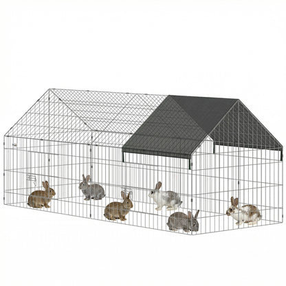 Rabbit Run, Pet Playpen w/ Protective Cover, 180 x 75 x 75 cm, Black