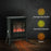 Freestanding Electric Fireplace Heater, 1000W/2000W-Black