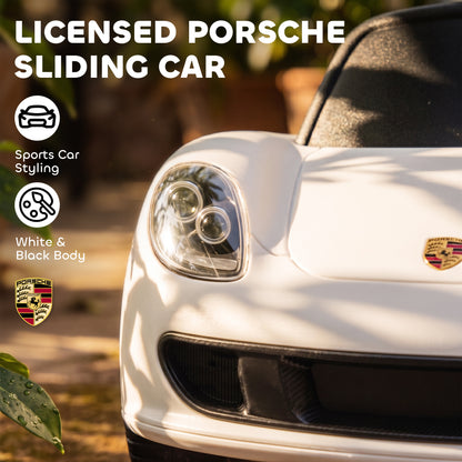Ride on Car with Horn, Lights, Sound, Porsche Licensed, White