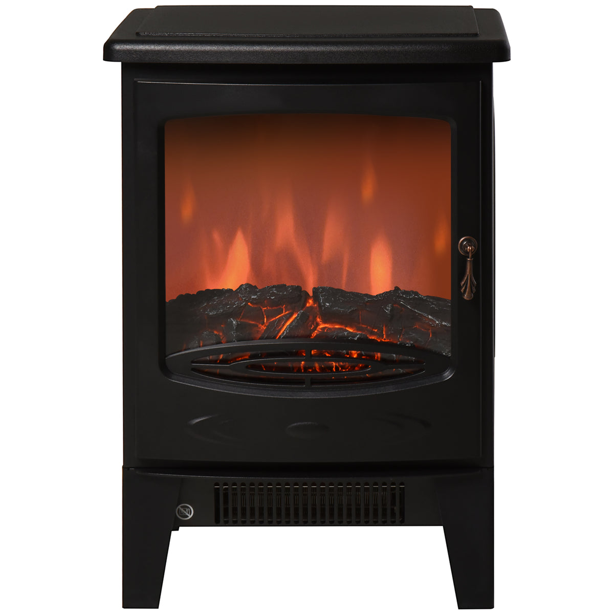 900W/1800W Freestanding Electric Fireplace w/ Adjustable Artificial Flame