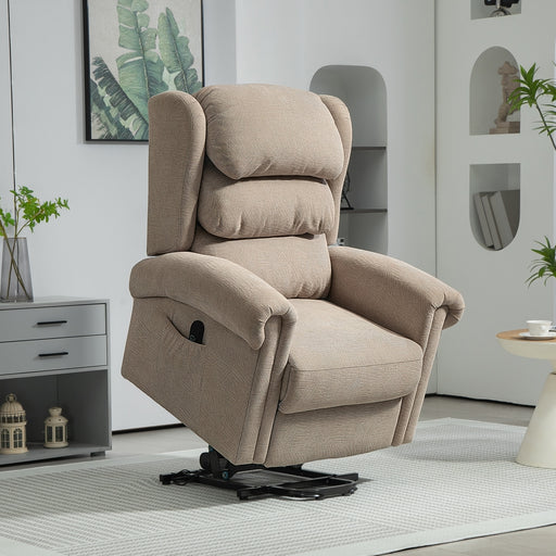 Power Lift Recliner Chair for Elderly with Remote Control, Khaki