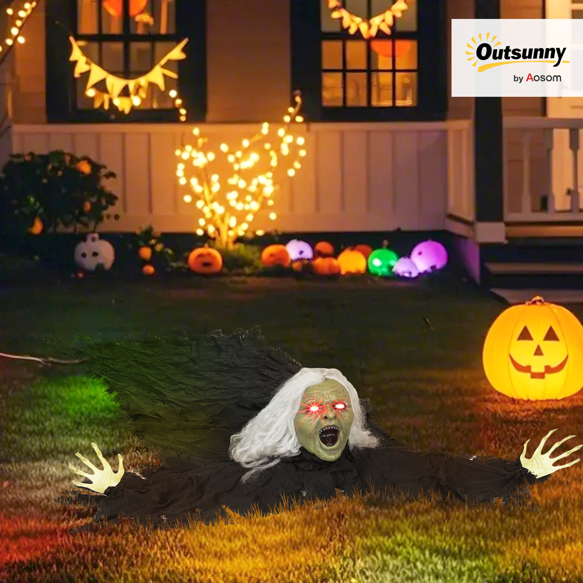 183 cm Life Size Scary Halloween Decorations, Battery Operated