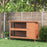 Double Decker Rabbit Hutch 4FT Guinea Pig Cage with No Leak Trays for Outdoor, Orange