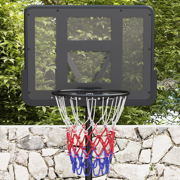 1.7-2.3m Basketball Hoop and Stand w/ Weighted Base, Wheels - Black