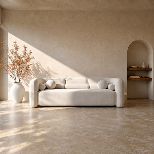 Munich Three Seat Sofa – Chalk