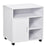 Multi-Storage Printer Stand Unit Office Desk Side Mobile Storage w/ Wheels Modern Style 60L x 50W x 65.5H cm - White