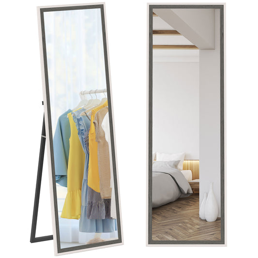 Full Length Mirror, Standing Leaning Wall, 163 x 53 cm, Grey