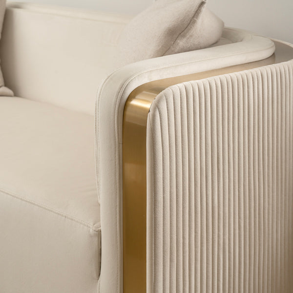 Ozman Two Seat Sofa – Chalk