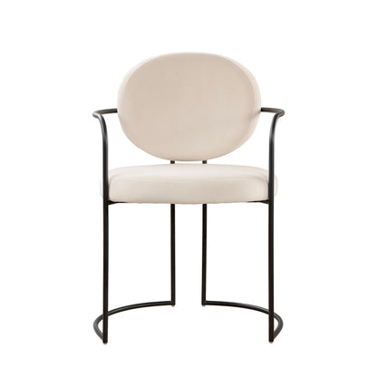 Angelica Dining Chair – Chalk – Black