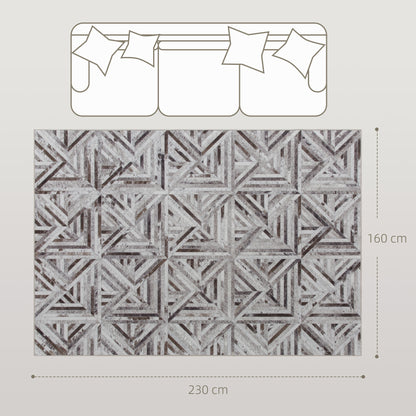 Non-Slip Washable Rug, Chenille Floor Carpet for Living Room, Brown