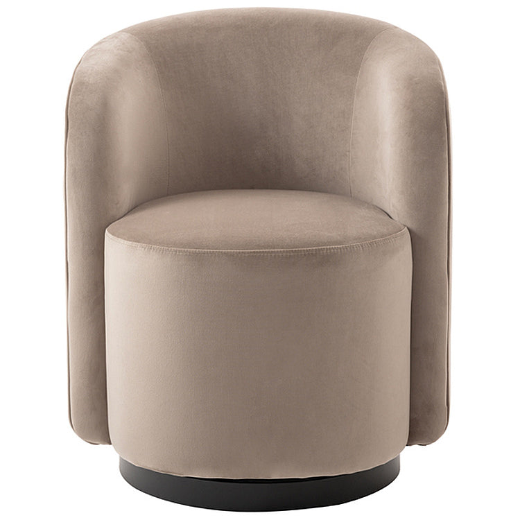 West End Swivel Dining Chair - Taupe - Black Base