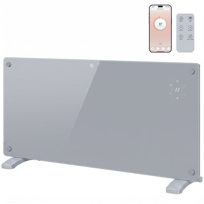 2000W Electric Space Heater Radiator Wifi Smart App, Grey