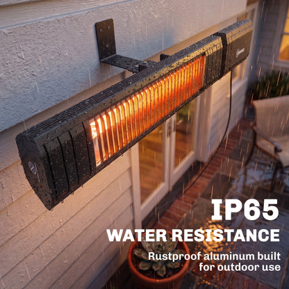 2000 W Electric Infrared Patio Heater, IP65 Garden Heater, Black