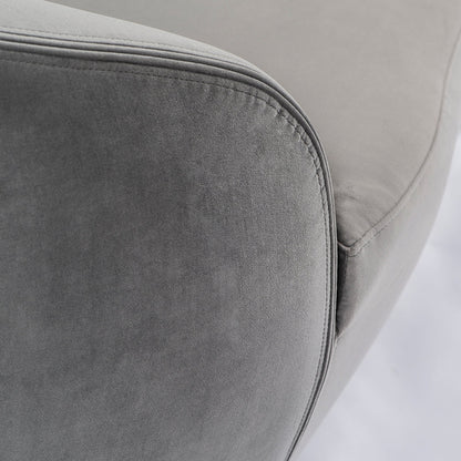 Equinox Six Seat Sofa – Dove Grey – Polished Chrome Base