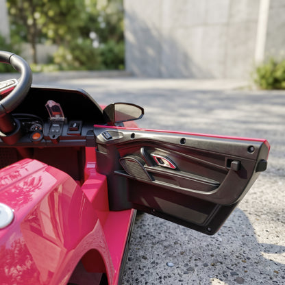 Licensed Audi R8 Spyder 12V Electric Car for Kids with Remote Pink