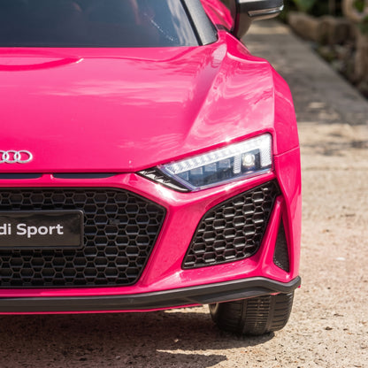 Licensed Audi R8 Spyder 12V Electric Car for Kids with Remote Pink