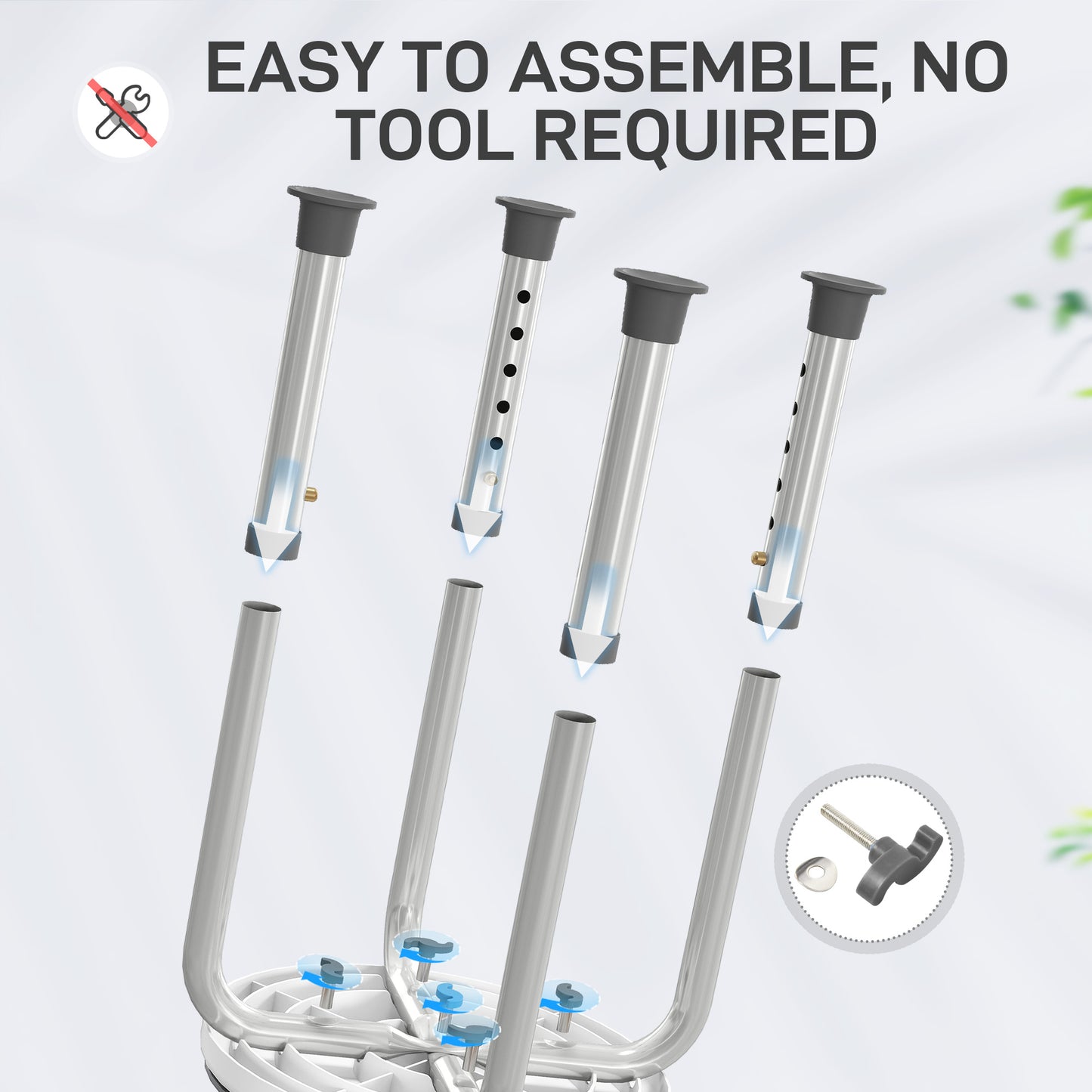 360 Degree Swivel Shower Stool with Non-Slip Feet for Disabled, Grey