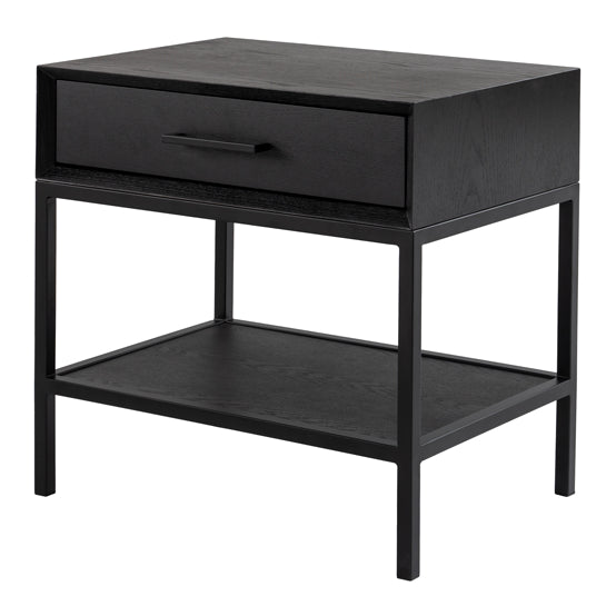 Duo Black Bedside Table