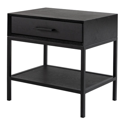 Duo Black Bedside Table