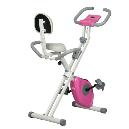 Folding Exercise Bike w/ Adjustable Magnetic Resistance, Seat Height