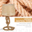 Nautical Style Rope-Base Table Lamp w/ Fabric Lampshade Metal Frame Power Switch Unique Lighting Furnishing Bedroom Living Room Study Beige