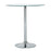 Round Dining Table, Modern Dining Room Table with Tempered Glass Top, Steel Base, Space Saving Small Bar Table